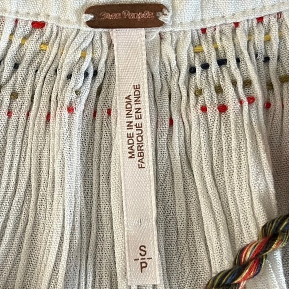 Free People White Embroidered Maxi Dress Boho Cottagecore Hippy Y2K Romance 43” - Picture 4 of 14